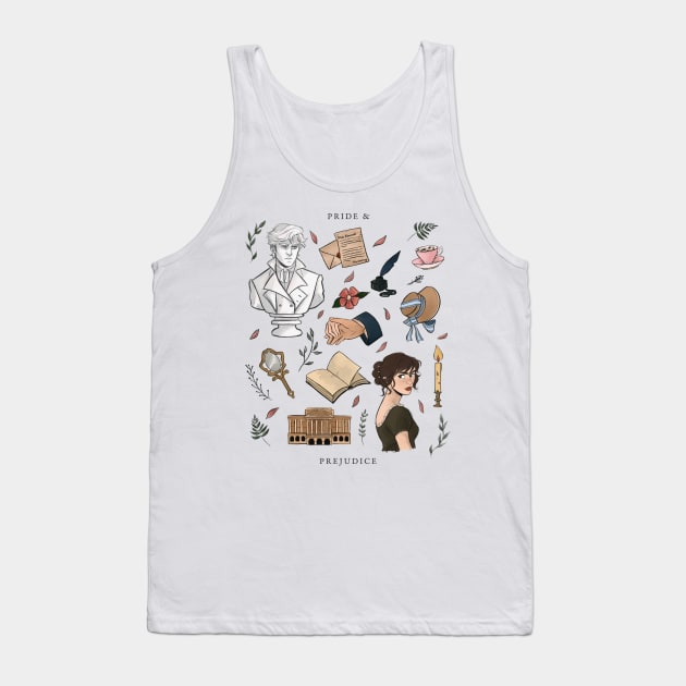 Pride and Prejudice Aesthetic Tank Top by vvivaa